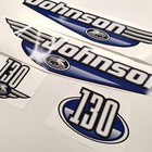 Johnson 130 (1992-2000) Outboard Blue Aftermarket Decal Aufkleber Sticker Set