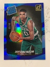 2017-18 Donruss #198 Jayson Tatum Blue Laser Holo Rated Rookie /49