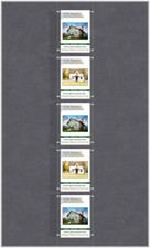 Cable Window Estate Agent Display - A4 Portrait 1x5 - Suspended Wire Hanging Kit