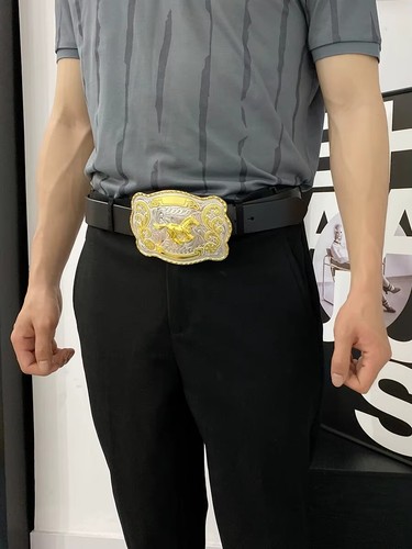 Fibbia cintura animale grande doppio colore scorpione oro per uomo lega cowboy western - Foto 23 di 34