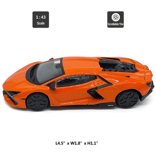 1/43 Lamborghini Revuelto coche modelo diecast juguete para hombres niño naranja - Imagen 2 de 8