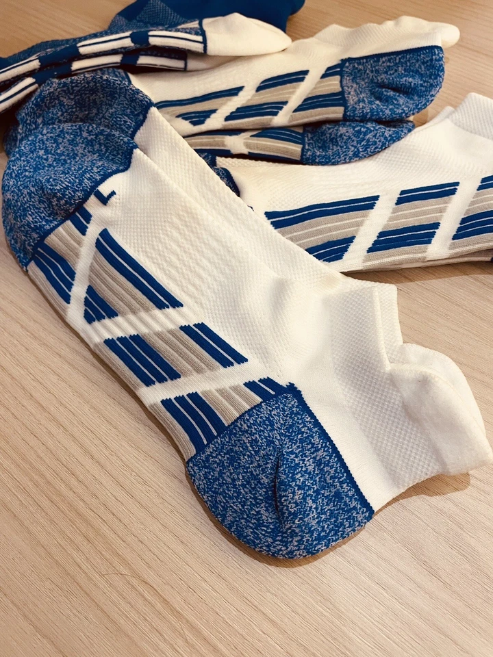 Work Out - 4 Pack Mens Cotton Cushioned Trainer Ankle Socks Polyestere Nylon - Immagine 2 di 2