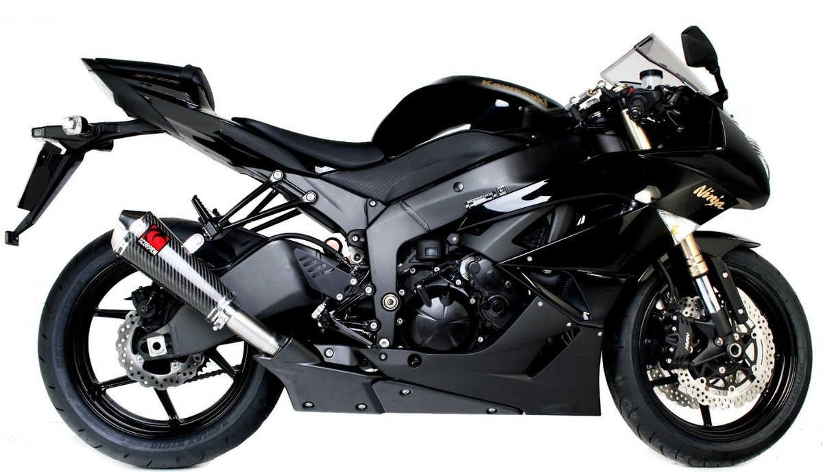 2009-2012 ZX6R Scorpion Exhaust Slip On Power CONE - Carbon Fiber