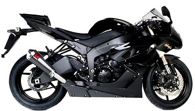 １１２３ 2009-2012 ZX6R Scorpion Exhaust Slip On Power CONE - Carbon Fiber