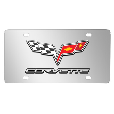 Chevrolet Corvette C6 (05 to 13) Mirror Chrome Stainless Steel License Plate