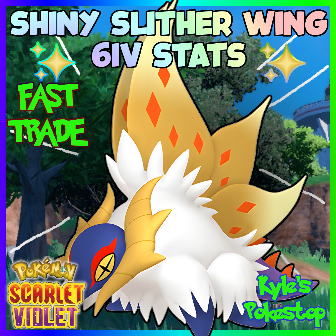 Shiny/non-shiny Slither Wing Past Paradox 6IV Pokémon 