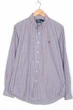 POLO by RALPH LAUREN Shirt Men Size L 16 40/41 Custom Fit Striped Long Sleeve