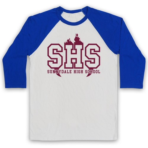 BUFFY THE VAMPIRE SLAYER SUNNYDALE HIGH SCHOOL LOGO 3/4 SLEEVE BASEBALL TEE - Picture 3 of 14