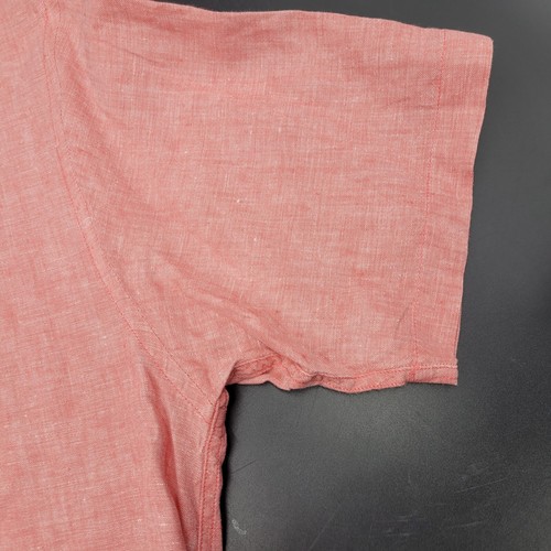 Tommy Bahama Button-up Shirt Size Large Coral Short Sleeve - Picture 4 of 6