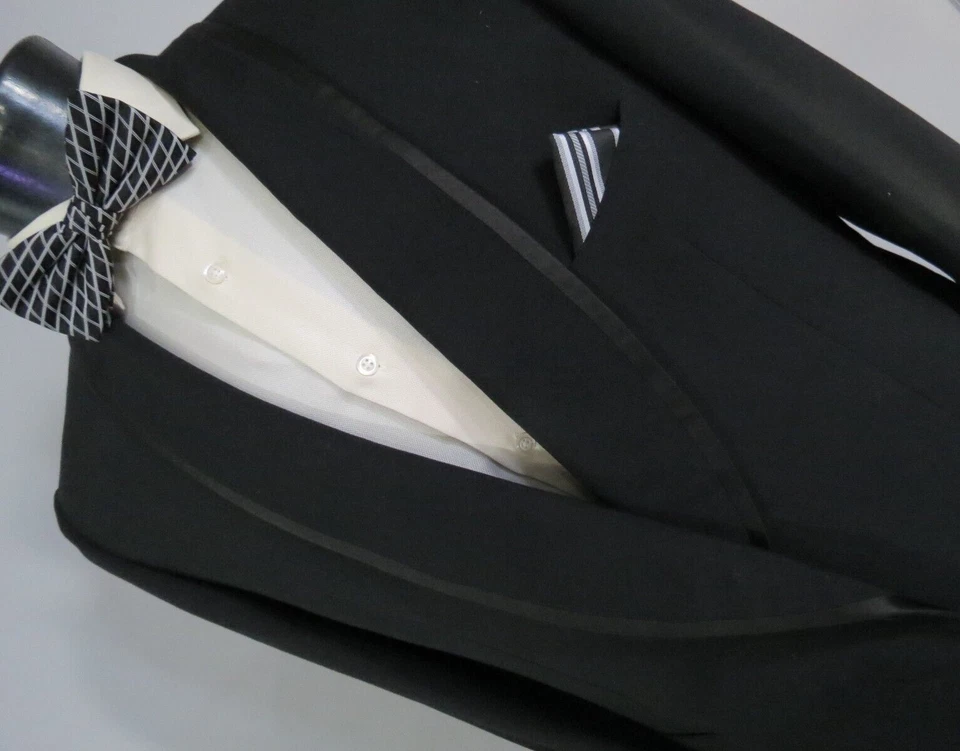 Traje Esmoquin Chester Barrie Savile Row London Harrods Lana Mohair Chal Completo 46 R Foto 3 de 4