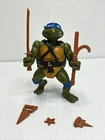 TMNT Teenage Mutant Ninja Turtles 1988 Leonardo Hard Head W/ 5 Accessories