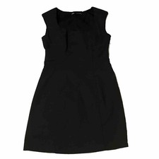 ZARA LITTLE BLACK DRESS MEDIUM Side Sipper Light Padded Shoulders Built In Slip