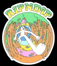 RIPNDIP  Trippy Cat Sticker – Psychedelic Tunnel Lord Nermal 4.25" Sticker