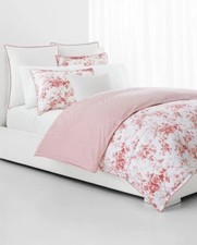 New Ralph Lauren Annie Red Floral King Duvet Cover 3Pc
