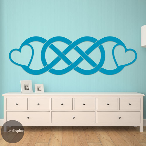 Calcomanía de pared de vinilo doble infinito con corazones Infinite Times Infinite - Imagen 2 de 4