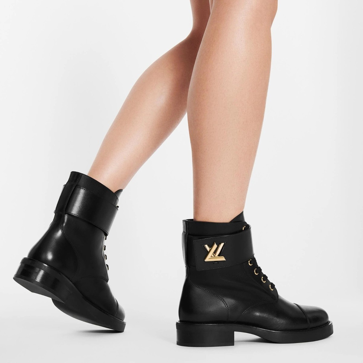 NEW LOUIS VUITTON Wonderland Flat Ranger Leather Boots 37