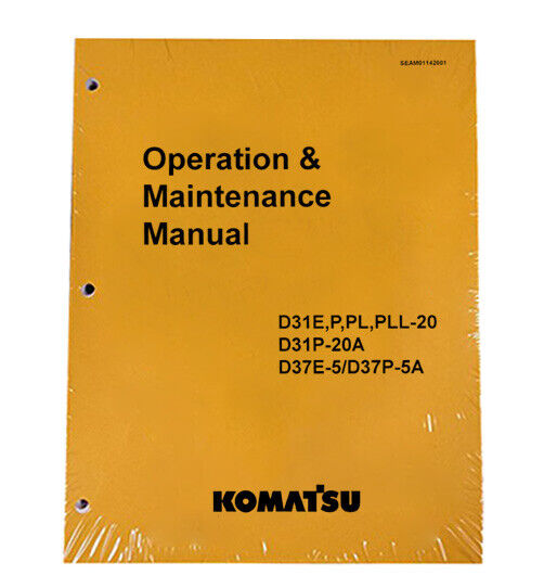 Komatsu 無料サンプルOK 熱販売 D31E D31P-20A D37E-5 D37P-51 Manual # Bulldozer Owners