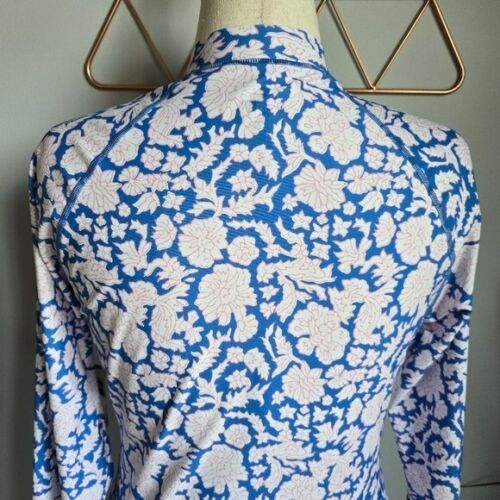 J. Crew New Blockprints Nila Print Long Sleeve Rash Guard Swim Top Size Large - Picture 7 of 12