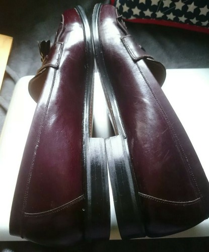 Mezlan Almansa Burgundy Tassel Loafer Vero Cuoio Handmade Men Shoes Sz 11 1/2 B - Picture 9 of 12