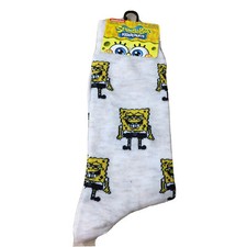 Spongebob Square pants Minis Mens Novelty Crew Socks Size 6-12 New AR250