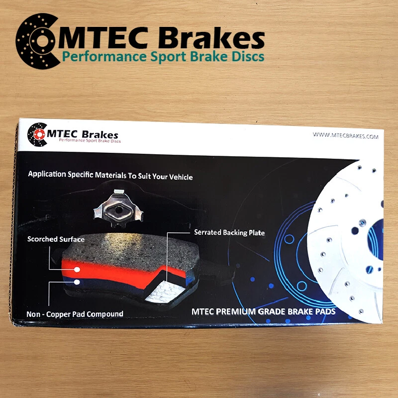 AUDI A4 B8 A5 8T 1.8-3.2 07-17 FRONT DRILLED GROOVED BRAKE DISCS MTEC PADS 314mm - Image 4 of 4