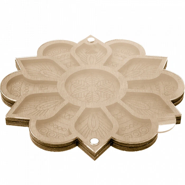 Flower Beads Organizer with clear lid *** FREE SHIPPING plywood bead tray - Image 2 of 4