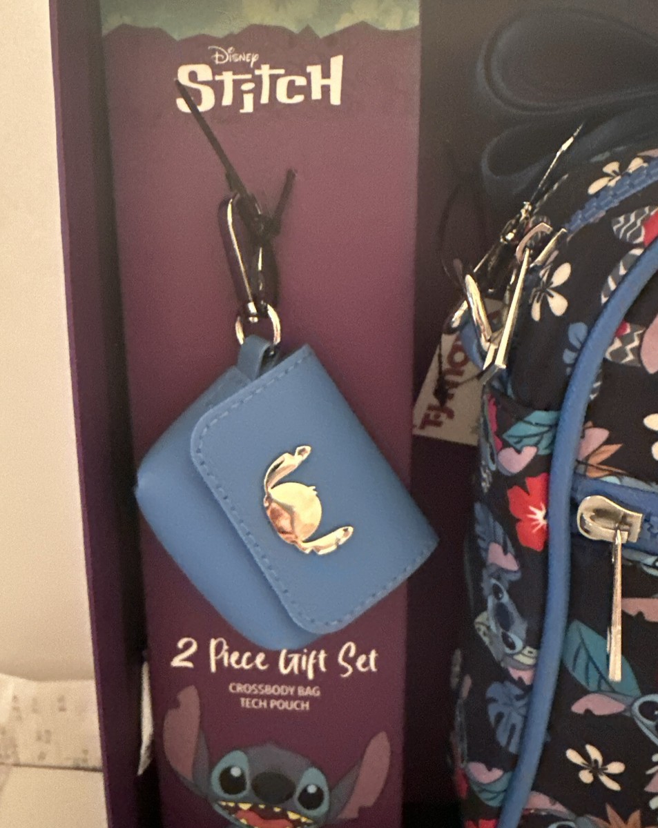 Disney Stitch Crossbody Bag Tech Pouch 2 Piece Gift Set/8