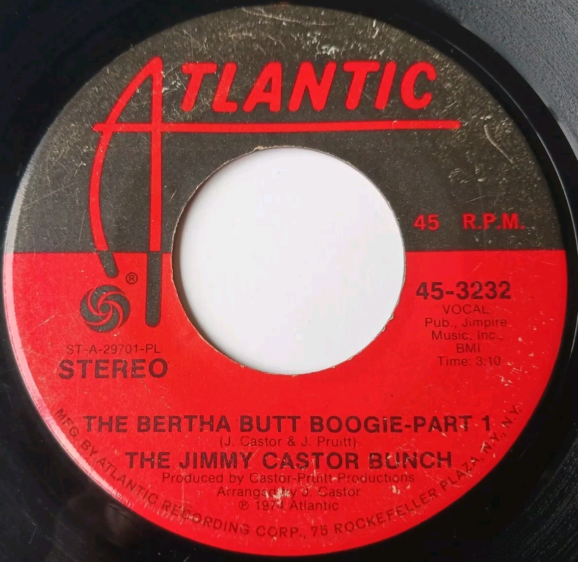 The Jimmy Castor Bunch - The Bertha Butt Boogie Vinyl 45 - 1974