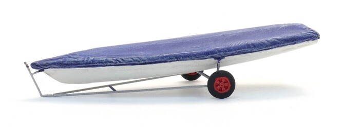 Artitec 387.594 - H0 / 1:87 - Sailboat Laser on Trailer - New