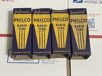 X4 PHILCO 1A7GT Vacuum Tube New In Box. One Missing Guide Pin