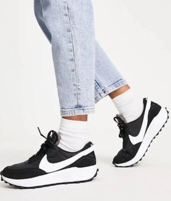 Nike Waffle Debut Black White Orange Clear Men's/Women's Athletic