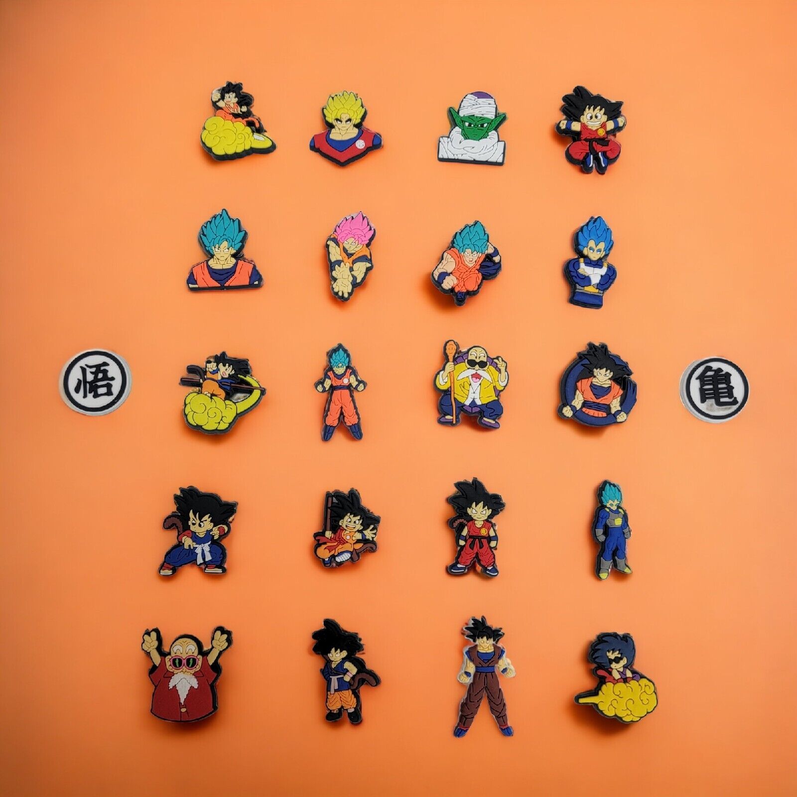 14 Pcs Cartoon Charms Sets, Anime Charms for Crocs, DBZ, Sets of Croc  Buttons 