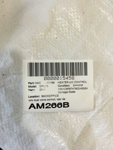 2013-2014 Dodge Ram 1500 Heater AC Climate Temperature Control Unit 1UJ96DX9AE - Picture 7 of 7