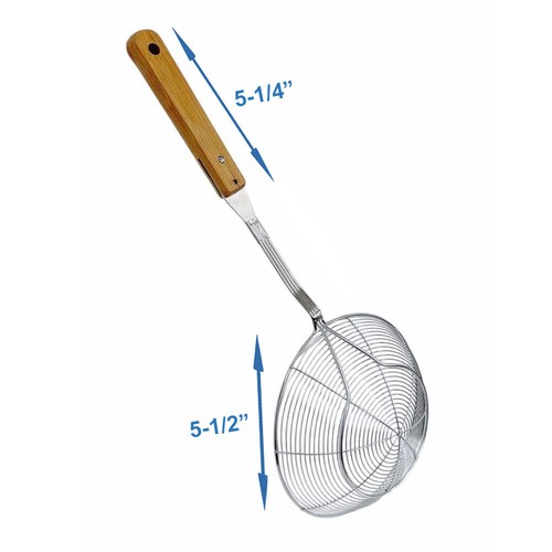 Stainless Steel Wire Skimmer Kitchen Cookware Spider Strainer Skimmer - Picture 2 of 37
