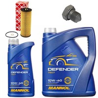 MotoröL Filter Set Mannol 10W-40 API SN 6 Liter + Schraube FüR Audi A4 2.5 TDI