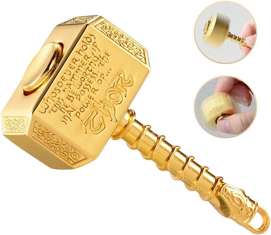 Juguete giratorio inquieto Thor Hammer todo metálico niños niñas niños adultos TDAH enfoque  Foto 2 de 3