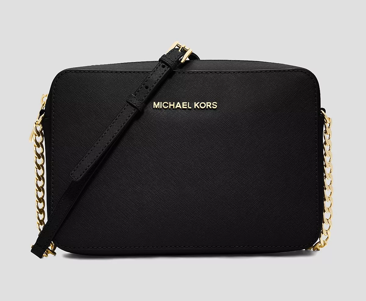 Michael Kors Outlet: Michael bag in saffiano leather - Black