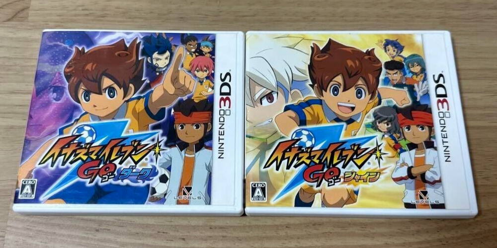3DS &イナズマイレブンGO &ケース Lot 2 Inazuma Eleven Go Shine & Dark Set Nintendo 3DS Japan