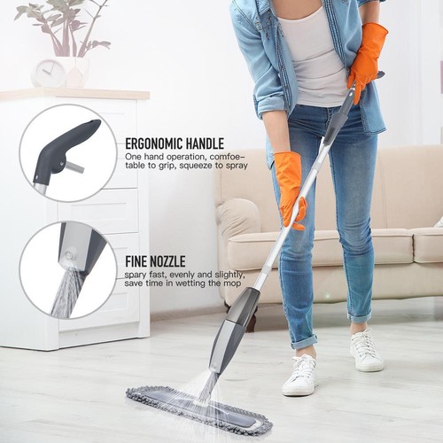 Magic Spray Mop Holzboden mit wiederverwendbaren Mikrofaser-Pads 360 Grad Griff - Bild 4 von 21