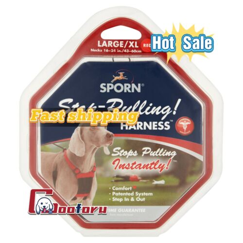 🐶Sporn Nylon Mesh Non-Pulling Dog Harness, Red, L/XL (22" to 36" Chest Size)