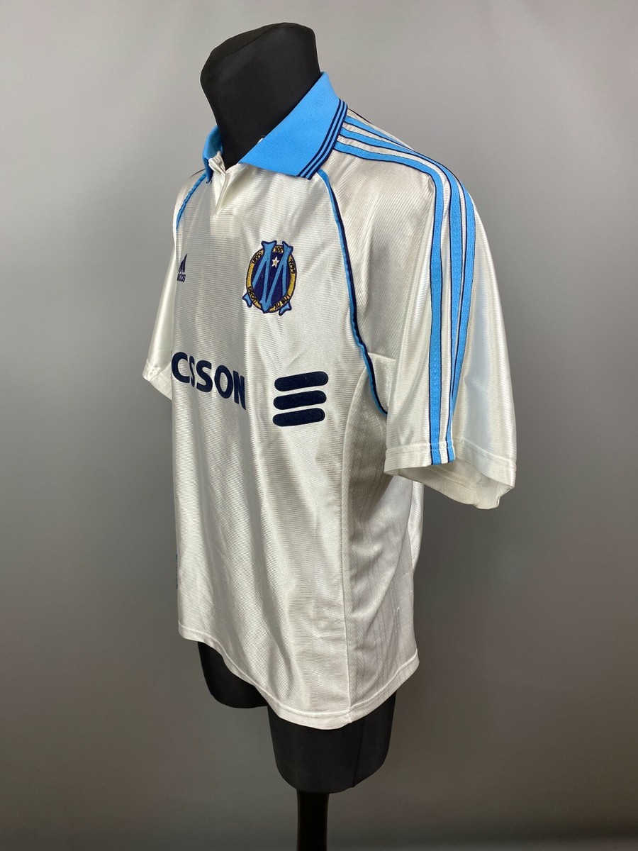 OLYMPIQUE MARSEILLE 1998 1999 HOME SHIRT CENTENARY FOOTBALL SOCCER