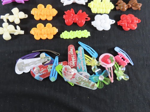 Vintage Plastic Hair Barrettes Snap Tight Mixed Lot C692 - Picture 3 of 4