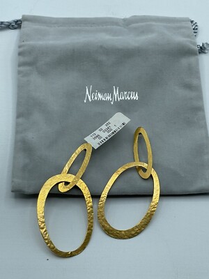 NEW NWT NEIMAN MARCUS FLAT DOUBLE OVAL HAMMERED