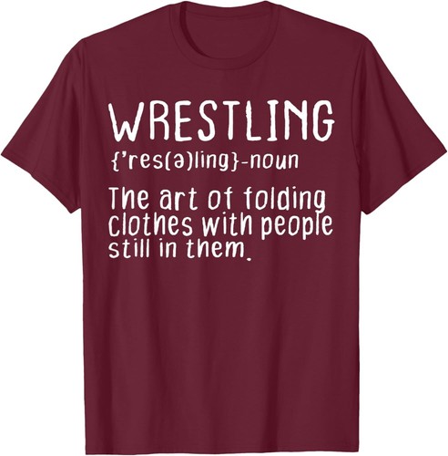Wrestling Definition Design for Wrestler Fans Wrestle Foldin T-Shirt Hoodie - Picture 12 of 12