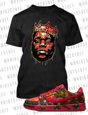 Biggie Notorious Sneaker Tee Shirt To Complement Dunks Wizard of OZ shoe