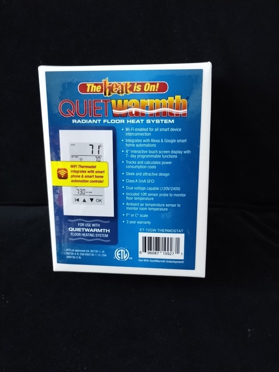 QuietWarmth inch Smart Home WiFi Thermostat for Floor Heating System  ET-72GW