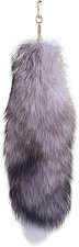Fluffy Fox Tail Fur Keychain Cosplay Toy Party Costume Furry Wolf Tails Handbag