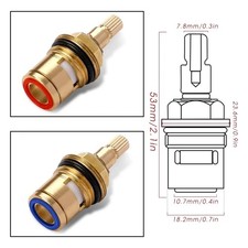 Universal Brass Tap Valve Cartridge 1/4 Turn Ceramic Disc Faucet Stem Kitchen