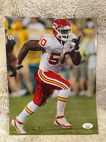 Kansas City Chiefs 2014 All-Pro LB Justin Houston Signed 8.5" x11" Photo JSA COA