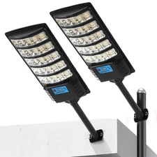 Commercial 1000000LM LED Outdoor Dusk to Dawn Solar Street Light Road Area Lamp